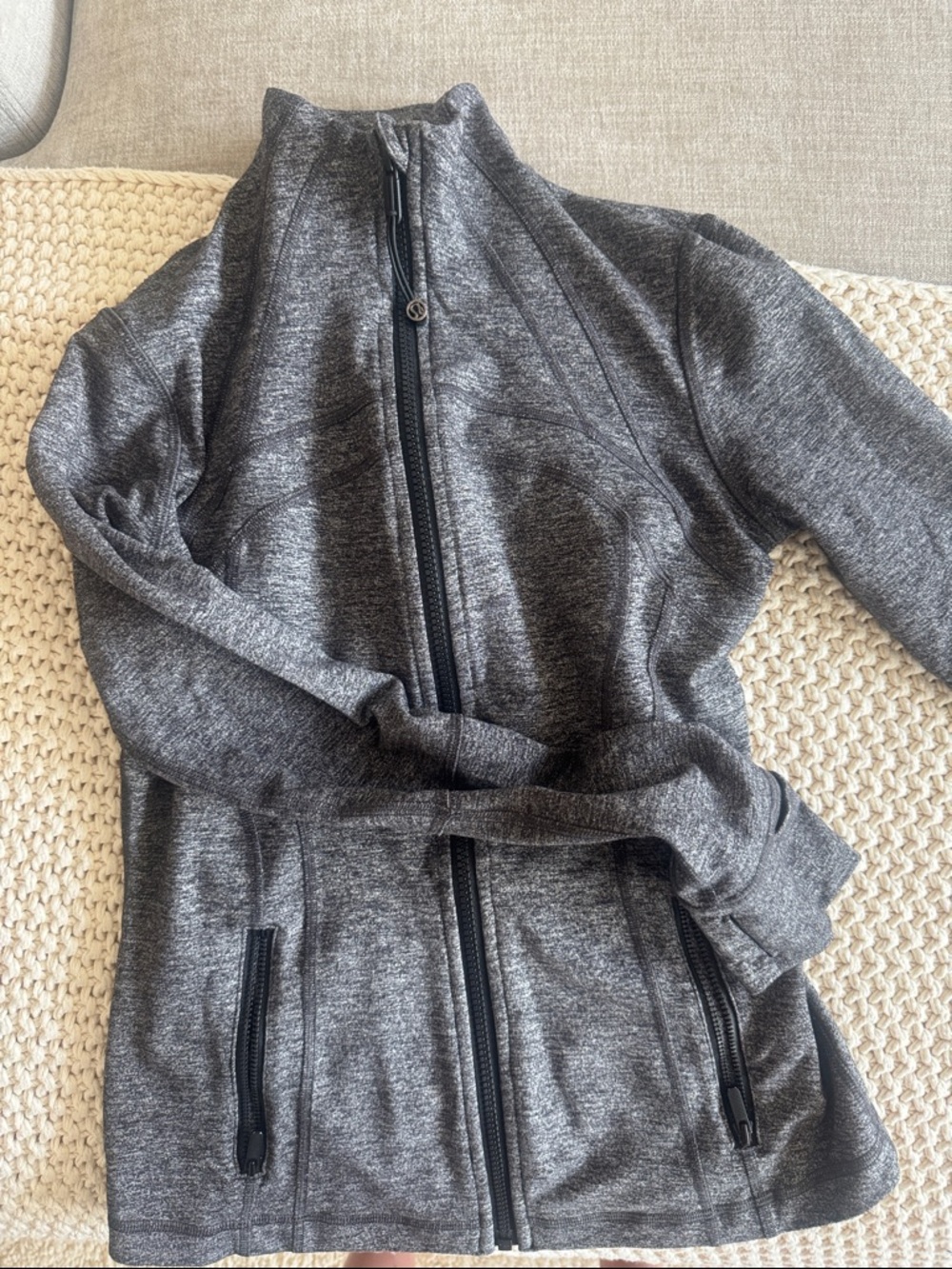 Lululemon define Heather Dark Gray Zip-Up Jacket